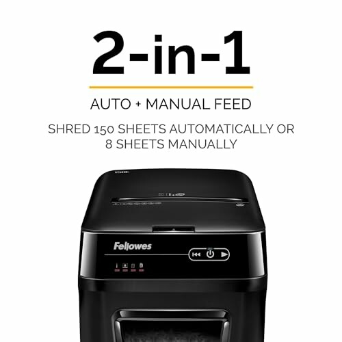 2-in-1 shredder with auto and manual feed options