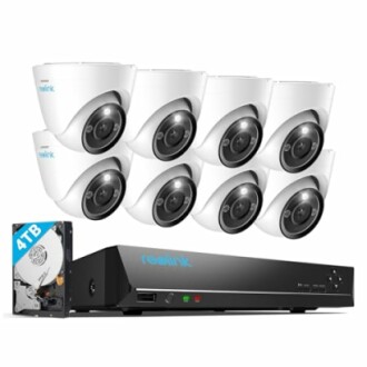 Reolink security camera system with 8 cameras and 4TB storage