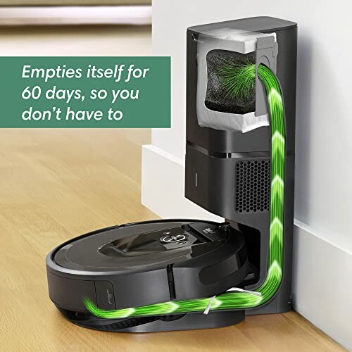 Robot vacuum with auto-empty dock system.