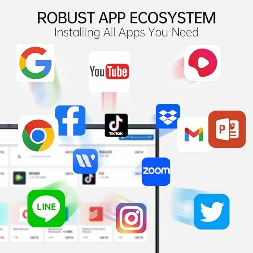 Collage of popular app logos including Google, YouTube, Facebook, TikTok, Zoom, and Twitter.