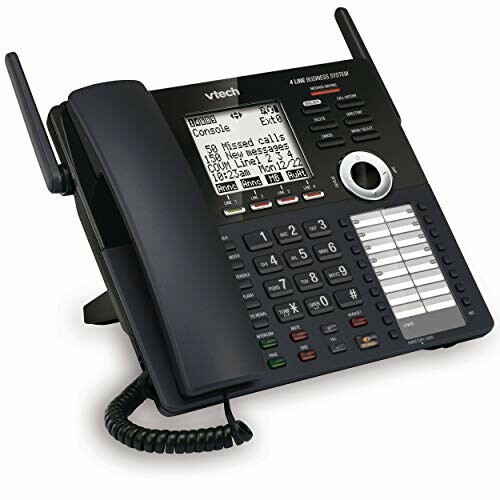 VTech 4-line office phone system with display and keypad